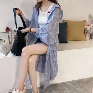 RLD-570 롱후드 셔츠 체크