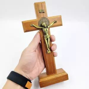 말씀우드십자가 교회 원목 집들이 신자님들 기독교 안정되는벽걸이 스탠드 천주교 성물 가톨릭