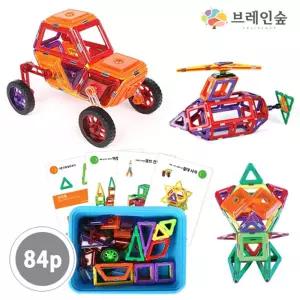여아장난감 마법의성 DIY 만들기 자석블록 84 유아완구 블럭 어린이집교구 아기선물