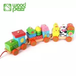 아기장난감 동물농장 기차놀이 원목쌓기블럭 트레인 조카선물 유아완구 남자아이
