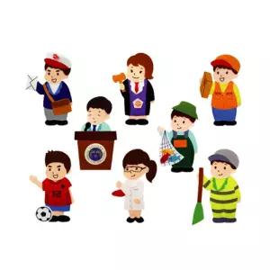 펠트 찍찍이 교육자료 모형 직업2 8종별역할놀이 소꿉 체험 재미있는장난감 여자 학습 남아 여아 있는