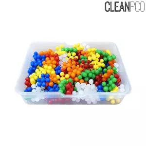 말랑이 블록 미니 눈송이 블럭 바구니박스 장난감 사각리빙 정리함 장간감