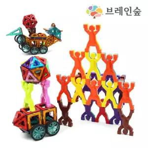 패턴만들기 쌓기놀이 다면체 서커스 자석블럭 영유아용 실내장난감 어린이집완구 블록