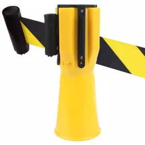 벨트 차단봉 3m 노랑 안전콘 거치용 통제선봉 바리게이트 케이트 통제 행사가이드라인 장봉 자동