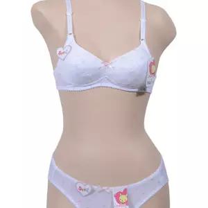 샤통 구름패턴 주니어 2단계 브라팬티세트학생속옷 브래지어 셋트 2세