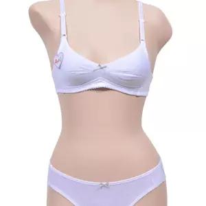 샤통 도트 2단계 주니어 AA컵 브라 팬티 세트 학생 브래지어 셋트 여아 AA