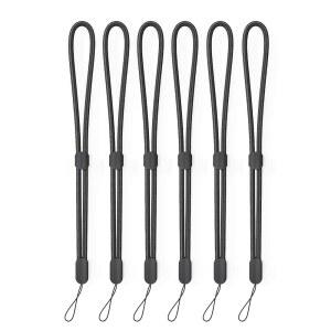 Avorast 핸드 손목 스트랩 랜야드 고프로호환 카메라 키 고리 휴대폰 USB 플래시 드라이브 지갑 ID 이름 태그 배지블랙용 6팩 조절 가능