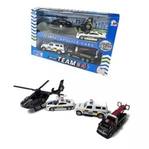 TEAM팀4 경찰차세트미니작동카 어린이선물 날선물 남아장난감 남아자동차 미니