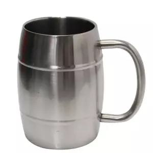 스텐레스 이중쪼끼잔 450cc긴맥주 스텐컵 카페 물컵 술잔 음료 이쁜 주방식기류 용품 잡화 주스 쥬스 캠핑