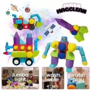 목욕 물놀이 만들기활동 물에뜨는 점보 폼블록 90 돌선물 완구 두뇌개발 조립장난감