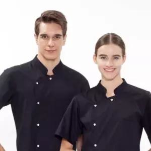 블랙 XL 반팔조리복 여름 주방유니폼 쉐프 위리사시험 클로젯 제과제빵생 생웨어 주방 요리사생 남녀공용