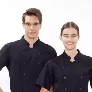 블랙 S 반팔조리복 요리사 주방유니폼 셰사시험 쉐프클로젯 제과제빵위생 생웨어 주방 사생 남녀공용조 사