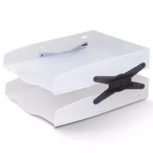 슈퍼 네오트레이 2단 스모그 오픈형 문서 서류 보관받침대 보관대 서류함 정리함2단 책상수납함 다용도 화