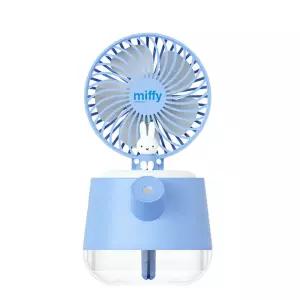 애니포트 미피 아이스브리즈 스트 선풍기 블루탁상 책상 탁상형 데스크팬 사무실 가정용 가습기 탁상용