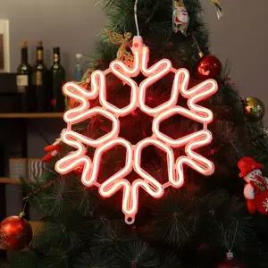 비츠온 LED 눈꽃 네온플렉스(DC24V) 40CM 무점멸 레드 in-284799겨울소품 장식전구 크리스마스품 벽장식 데