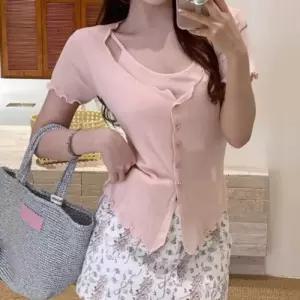 여성 여름 데일리 레이스 레이어드 반팔 가디건여자 롱가디건 여아 린넨 망사 쉬폰 숏가디건 크롭 얇은 인