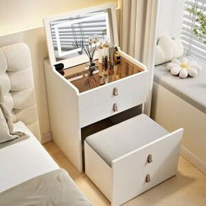 화장대 책상 세트 거울 대형 드레싱 공간용 컴팩트 테이블 수납 조명 메이크업 좁은 일체형