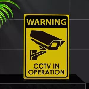 CCTV 대형 벽부착 안내판팻말 푯말 스티커 경고장 문구 스탠드 보안카메라 씨씨티비 경고