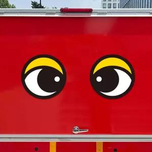 왕눈이7 고휘도반사 대형 차량스티커 280x280mm자동차 용스티커 이스티커 모양 하이빔 육각 화물차 야간 졸