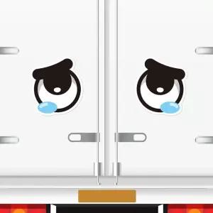 슬픈왕눈이4 고휘도반사 대형 차량스티커 275x312mm자동차 용스티커 이스티커 모양 하이빔 육각 화물차 야