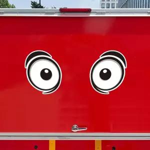 슬픈왕눈이5 고휘도반사 대형 차량스티커 280x332mm자동차 용스티커 이스티커 모양 하이빔 육각 화물차 야