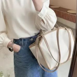 메리울리 캔버스 텀블러백 에코백 아기 유모차 엄마가방 가벼운 기저귀 데일리 여성 숄더백 출산 가벼운가