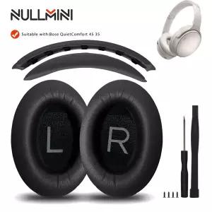 호환 Bose QC35 QC35II QC45 헤드폰 이어 패드 쿠션 귀마개 슬리브 헤드밴드용 Nullmini 교체용 이어패드
