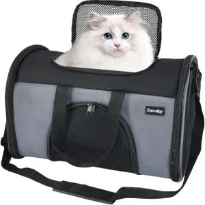 자보시 TSA 항공 중소형 고양이와 강아지를 위한 부드러운 측면 반려동물 캐리어 승인 최대 15파운드 -