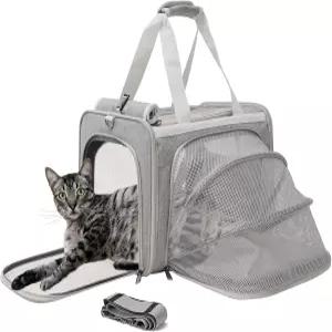 파타존 고양이 캐리어 부드러운 스타일리시한 작은 강아지 반려동물 가방 튼튼하고 통풍이 잘되는 항공사