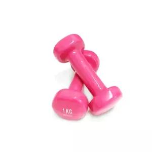 모든 PVC 핑크미용아령 2kg 1kg x 2다용도 덤벨 헬스 스포츠 운동기구 도구 웨이트 근력
