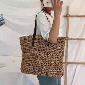 쇼퍼백 2컬러 숄더백 에코백 가방 밀짚 라탄 여성 밀짚가방 라탄