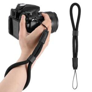 JEYAO 조절식 카메라 손목 스트랩 블랙 핸드 랜야드 부드러운 나일론 로프 휴대폰 케이스 키 체인 USB 플래시 드라이브 손전등 장갑 목줄