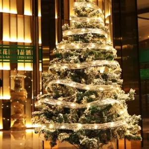 크리스마스트리 램프 묶음 와이어 리본 성탄절 전구LED조명장식 LED 건전지 실버 전구