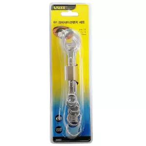 벨류 6P 컴비네이션렌치 세트(16063) 스패너 몽키소켓 수리 조임공구 배관 멀티 만능 수공구