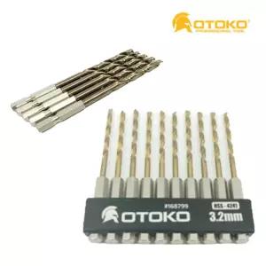 철기리 철제 구리 HSS 4241 임팩드릴비트 3.2mm 10pcs+1나무깎기 목공깎기 판기리 팩드릴 복스 공구 목재깎