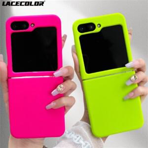 삼성 호환 갤럭시 Z 플립 7 6 5 케이스 Z플립5호환용  형광 네온 리퀴드 실리콘 캔디 매트 충격 방지 커버