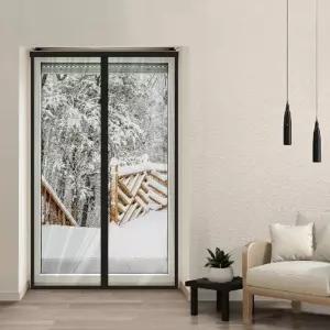 거실방풍커튼 스몰 가림막 검정 투명 블랙 소외풍 용품 바람차단 방지 두꺼운필름구조 우풍 현관