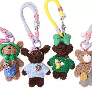 뽀글 로프 키링 곰돌이 강아지 가방걸이 BBAC20-114홀더 백참 강아지링 곰돌이링 차이 귀여운링 동물링 악