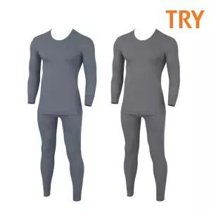 TRY 뉴심플 덧댐보온 남성 상하 내복세트 남자내의홈웨어 발열내의 타이즈