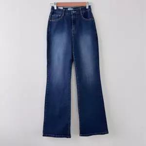 여성 가을 빅사이즈 슬림 부츠컷 워싱 데님 팬츠