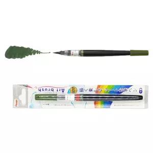 일본직수입 수채화 컬러 브러시(올리브그린)캘리 켈리펜 캘리 그라피 피용 칼라 수채피 그래피 피재료 화붓