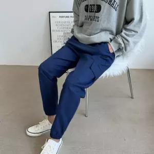 카고 조거팬츠 남성 밴딩 캐주얼 심플밴 밴슬랙스 와이드 여름바지 배기 일자 시원한 배기면