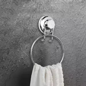 홈드림 흡착식 스텐 링 수건걸이 무타공 타월걸이 행주 인테리어 타올