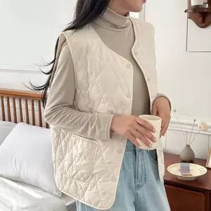 퀄팅 여성 패딩 조끼 경량 쪼끼 여자 베스트점퍼 숏조끼 겨울