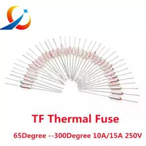 10PCS TF 열 퓨즈 RY 10A 15A 250V 온도 제어 온도 스위치 120 121 142 155 165 172 216 220 240 280    학