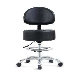 등 지지대가 있는 높이 조절 가능한 롤링 샵 스툴 - 살롱 스파 마사지 타투 에스테틱을 위한 바퀴가 달린 주방 극도의 편안함을 추가 두께