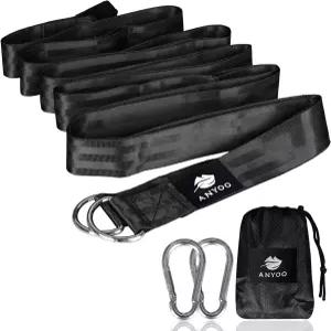 캠핑 해먹 액세서리 및 위한 Anyoo Tree 그네 걸이 스트랩 키트 2개 - 각 길이 10피트 야외 모든 빠르고