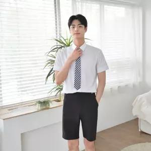 교복몰 허리조절 블랙 반바지 남자 학생검정 코스튬 코스프레 남학생 학교 테마 의상 남성