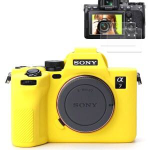 소니호환 알파 7 IV A7M4 A7 디지털 카메라 스크래치 방지 슬림 핏 소프트 커버 화면 보호기 A7IV 독점 액세서리A7R4 또는 A7III에는 적용되지 않음용 포켓케이트 케이스 - 노란색