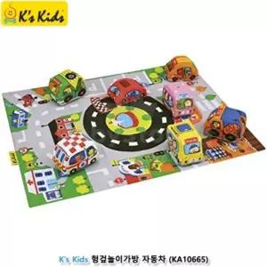 케이스키즈 헝겊놀이가방 자동차 (10665)아기완구 베이비장난감 촉감 발달 감각 소프트